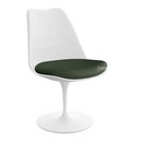 Saarinen Tulip Chair, Swivel, Seat cushion, White, Bottle Green (Eva 144)
