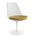 Saarinen Tulip Chair, Swivel, Seat cushion, White, Gold (Eva 154)