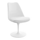 Saarinen Tulip Chair, Swivel, Seat cushion, White, Ivory (Tonus 100)