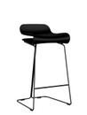 BCN Bar Stool, black, Steel, Shell Colour, Kitchen version: 67 cm