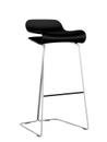 BCN Bar Stool, black, Chrome-plated Steel, Bar version: 76 cm