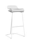 BCN Bar Stool, White, Steel, Shell Colour, Bar version: 76 cm