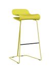 BCN Bar Stool, Zinc yellow, Steel, Shell Colour, Bar version: 76 cm