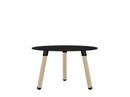 BCN Side Table, Laminate black, Beech, H 33 x ø 55 cm