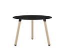 BCN Side Table, Laminate black, Beech, H 45 x ø 65 cm