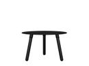 BCN Side Table, Laminate black, Black varnished beech, H 33 x ø 55 cm