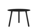 BCN Side Table, Laminate black, Black varnished beech, H 45 x ø 65 cm