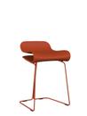 BCN Stool, red coral, Steel, Shell Colour