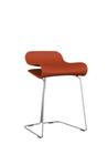 BCN Stool, red coral, Chrome-plated Steel