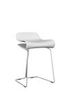 BCN Stool, White, Chrome-plated Steel