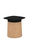 Degree Side Table, black, Black with cork coating