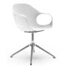 Elephant Swivel Chair, White, Polished aluminium