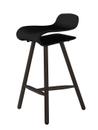 BCN Bar Stool Wood, black, Beech, Shell Colour