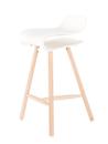 BCN Bar Stool Wood, White, Beech