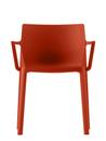 LP Chair, coral red, With armrests