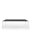 Sushi Dining Table, Fenix black with black edge, L 177-271 x W 100 cm, Aluminium with white lacquer