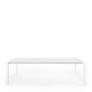 Sushi Dining Table, Fenix white with same color edge, L 177-271 x W 100 cm, Aluminium with white lacquer