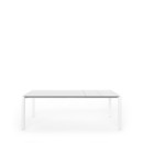 Sushi Dining Table, Fenix white with black edge, L 150-224 x W 90 cm, Aluminium with white lacquer