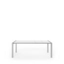 Sushi Dining Table, Laminate white, L 125-205 x W 80 cm, Anodised Aluminium