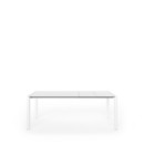 Sushi Dining Table, Laminate white, L 125-205 x W 80 cm, Aluminium with white lacquer
