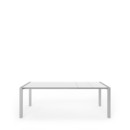 Sushi Dining Table, Laminate white, L 150-224 x W 90 cm, Anodised Aluminium