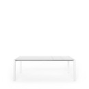 Sushi Dining Table, Laminate white, L 150-224 x W 90 cm, Aluminium with white lacquer