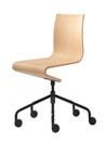 Work Chair Seesaw, Black, with spindle, Without armrests, Natural oak