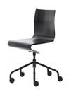 Work Chair Seesaw, Black, with spindle, Without armrests, Black ash