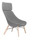 Auki Lounge Chair, Hallingdal 130 - light grey, With headrest