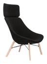 Auki Lounge Chair, Hallingdal 180 - black mottled, With headrest