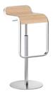 LEM Bar Stool, 66-79 cm, Bleached oak / matt chrome-plated