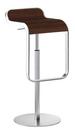 LEM Bar Stool, 66-79 cm, Dark walnut oak / matt chrome-plated