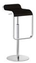 LEM Bar Stool, 66-79 cm, Black stained oak / matt chrome-plated