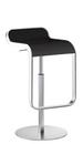 LEM Bar Stool, 55-67 cm, Black / matt chrome-plated