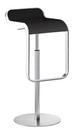 LEM Bar Stool, 66-79 cm, Black / matt chrome-plated