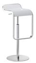 LEM Bar Stool, 66-79 cm, White / matt chrome-plated