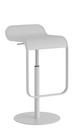 LEM Bar Stool, 55-67 cm, Pearl white lacquered