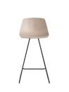 Miunn Stool S104, H 65 cm, Bleached oak / black powder coated