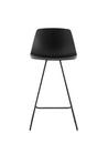 Miunn Stool S104, H 65 cm, Black stained oak / black powder coated