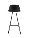 Miunn Stool S104, H 75 cm, Black stained oak / black powder coated