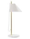 Yuh Table Lamp, White/brass