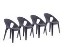 Bell Chair Set, Set of 4, Midnight