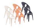 Bell Chair Set, Set of 6, Mix (2x sunrise / 2x high noon / 2x midnight)