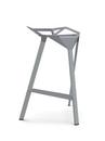 Stool_One, 670 mm kitchen height, Grey shiny (5254)