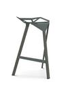Stool_One, 670 mm kitchen height, Grey-green shiny (5256)