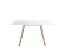 Pilo, 139 x 139 cm, Legs natural, table top white
