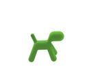 Puppy, Medium (H 45 x W 34 x D 56,5 cm), Polyethylene (intended for use outdoors), Green matt (1360 C)
