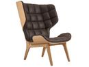 Mammoth Wing Chair, Dunes leather dark brown
