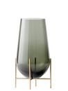 Échasse Vase, Medium (H 45 cm, Ø 22/15 cm), Smoke / Brushed Brass