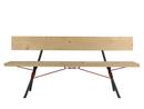 Kampenwand Bench With Backrest, Indoor - Red rope